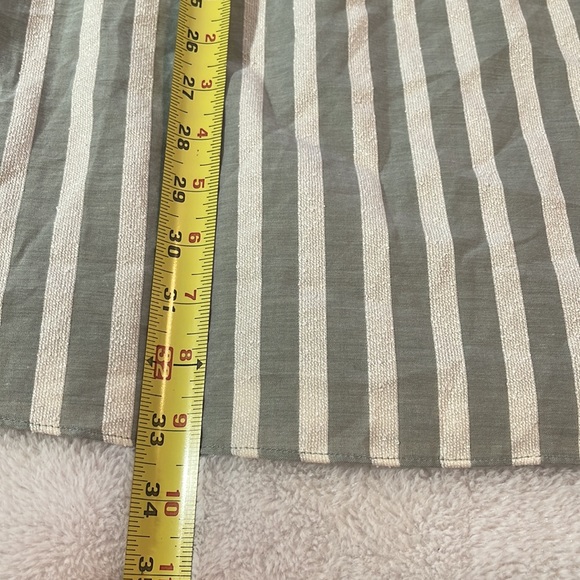 NWT Gianni Bini Sage/White Stripped Slip On Dress w/ shutter sleeves  Size Small - Picture 9 of 12